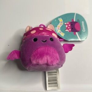 NWT Squishmallow Cosimo the Mushroom Bat Clip 3.5"